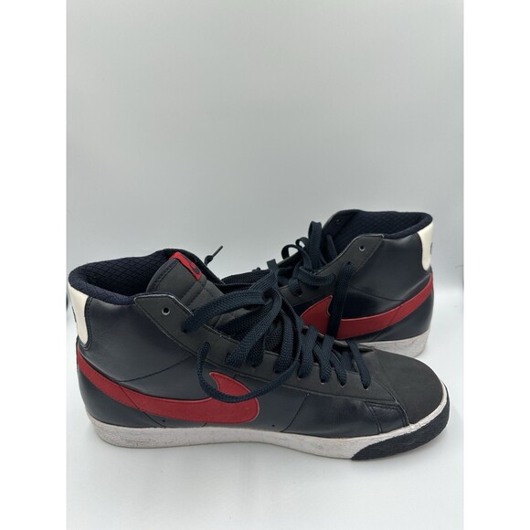 Nike Other - Nike Blazer High Sneakers Mens Sz 12 Dark Obsidian Blue Red White 316664-461